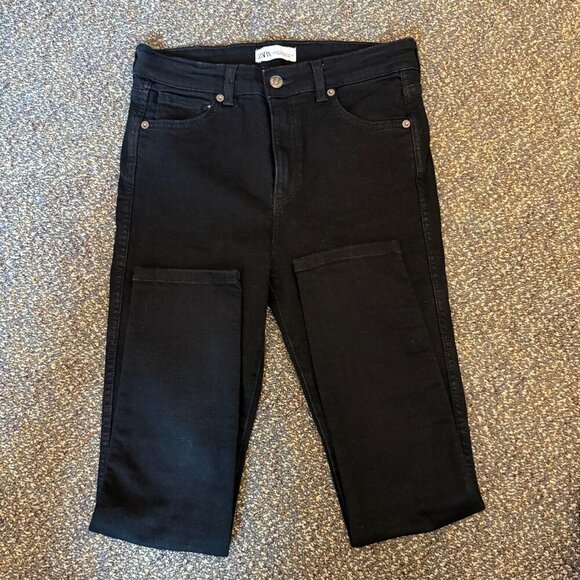 Zara black cargo skinny jeans women’s size 6 - Picture 3 of 4